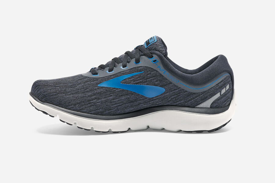 Brooks Pureflow 7 Road Running Shoes - Mens - Black/Blue - SG6538912